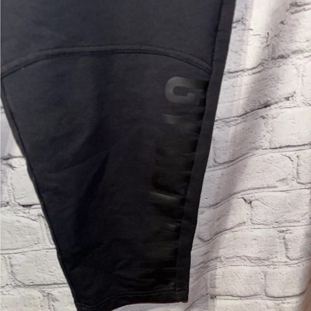 Gymshark Womens Black Drawstring Waist Tapered Leg Pockets Joggers Pants Sz XXL - Picture 3 of 7